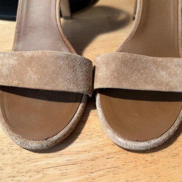 Authentic Womens Chanel Tan Suede Strappy Ankle Strap Heels 41 US/10 - Picture 12 of 14
